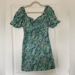 Floral Multicolored Mini Dress